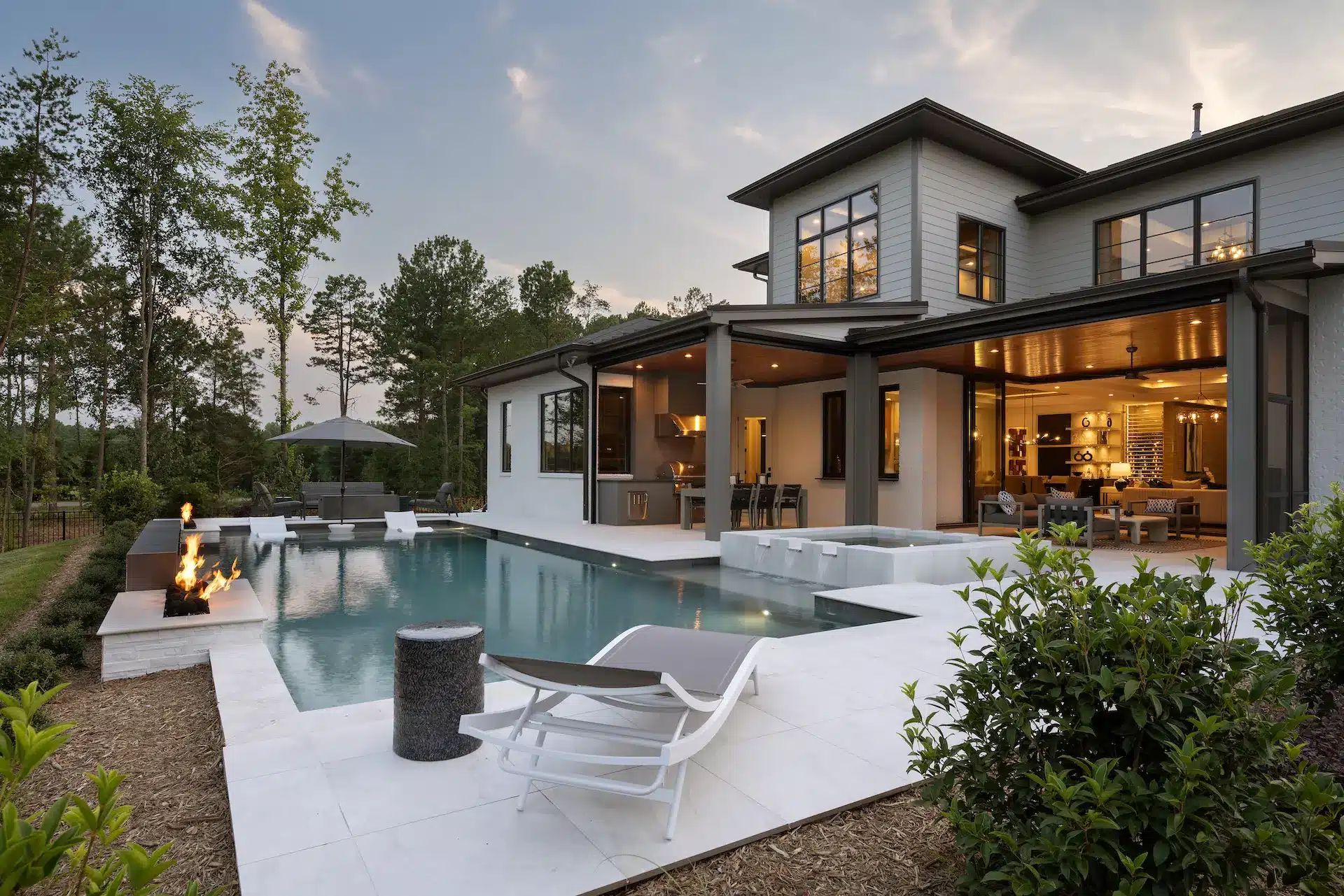 Contemporary home with a considered outdoor living space